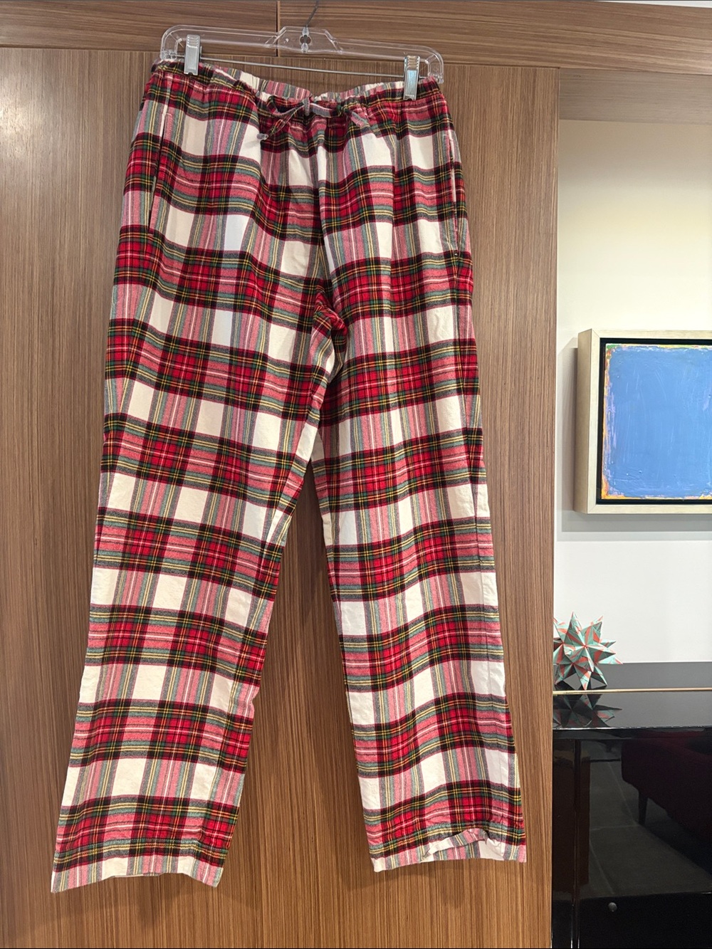 Hanna Andersson: Adult Flannel PJ Bottoms, M, Holiday Plaid